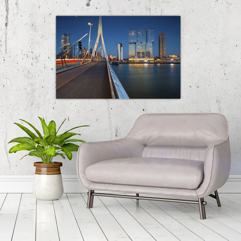 Tablou - Amurg în Rotterdam, Olanda (90x60 cm)