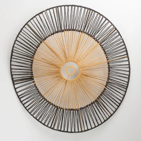 Abajur universal KERIA, Ø 50 cm, maro/negru