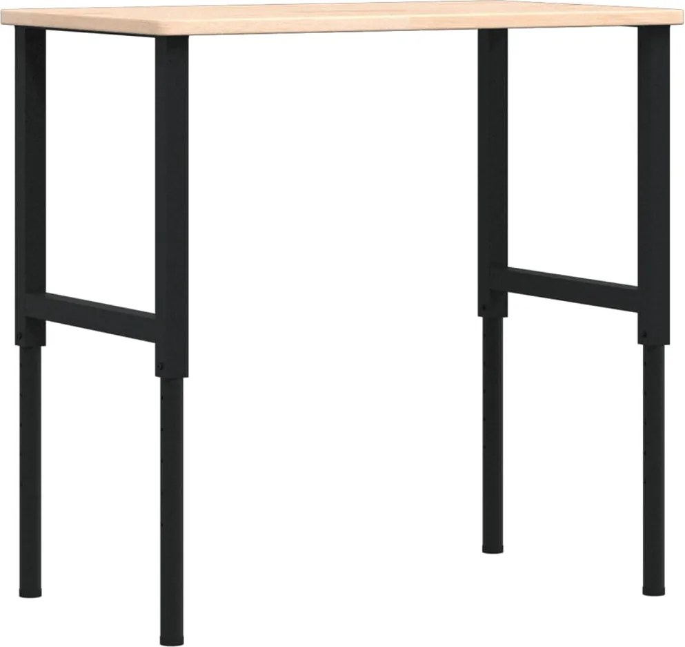 vidaXL Banc lucru 100x60x(71,5-98) cm lemn masiv stejar dreptunghiular