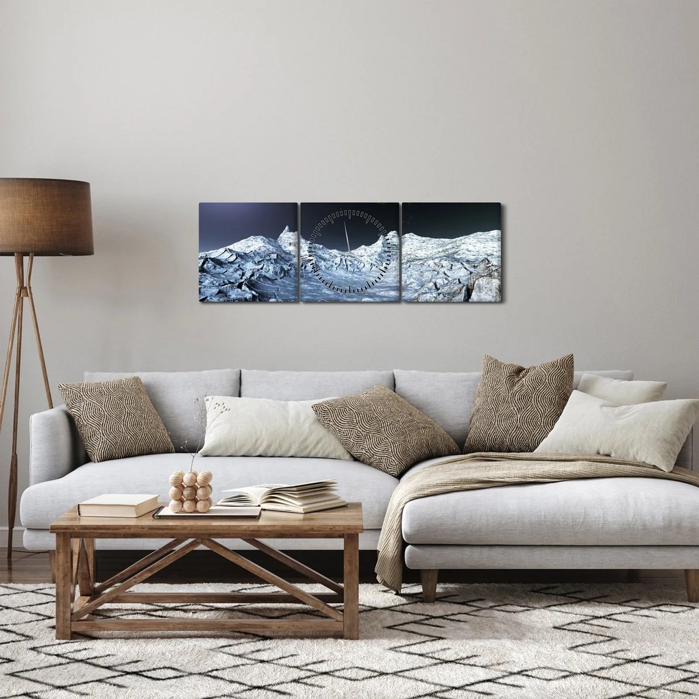Tablou cu sat (cu ceas) (90x30 cm)