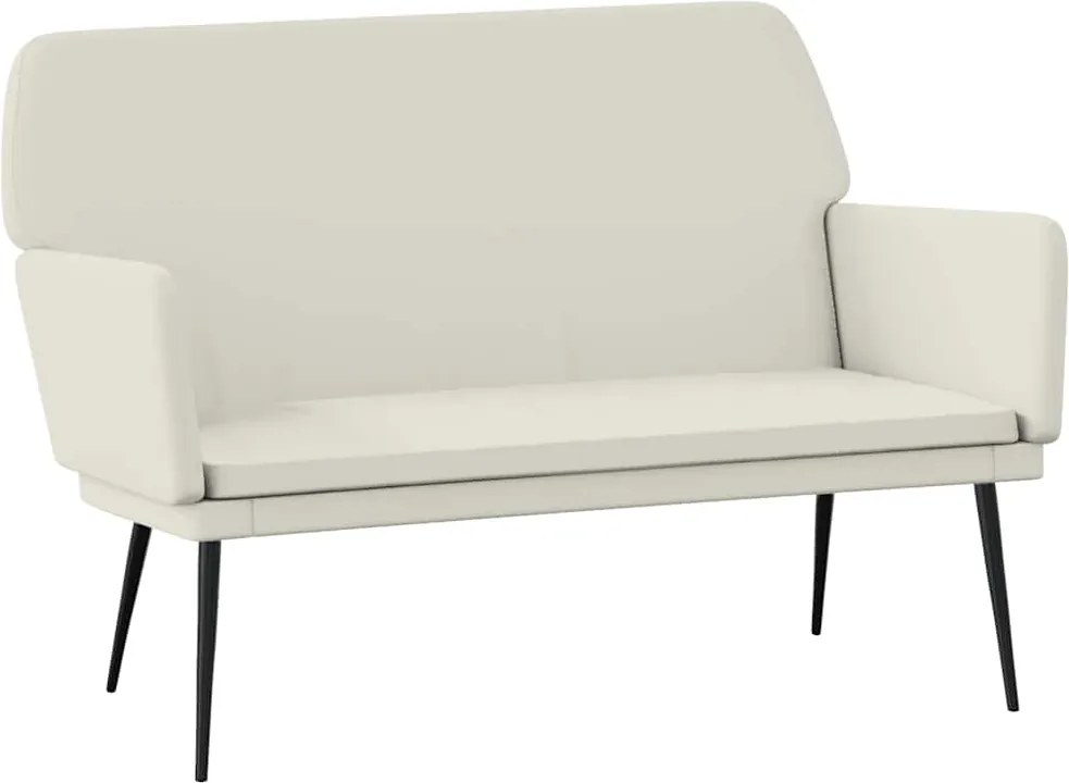 vidaXL Bancă, crem, 108x79x79 cm, catifea