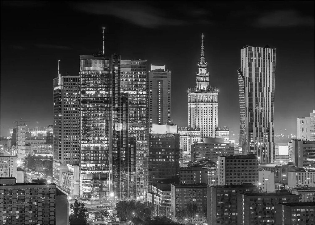Tablou pe sticlă - Alb și negru New York (70x50 cm)