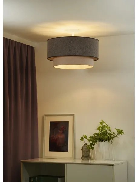 Duolla-Lustră aplicată BOHO ECO RECYCLING 1xE27/15W/230V d. 45 cm maro/crem