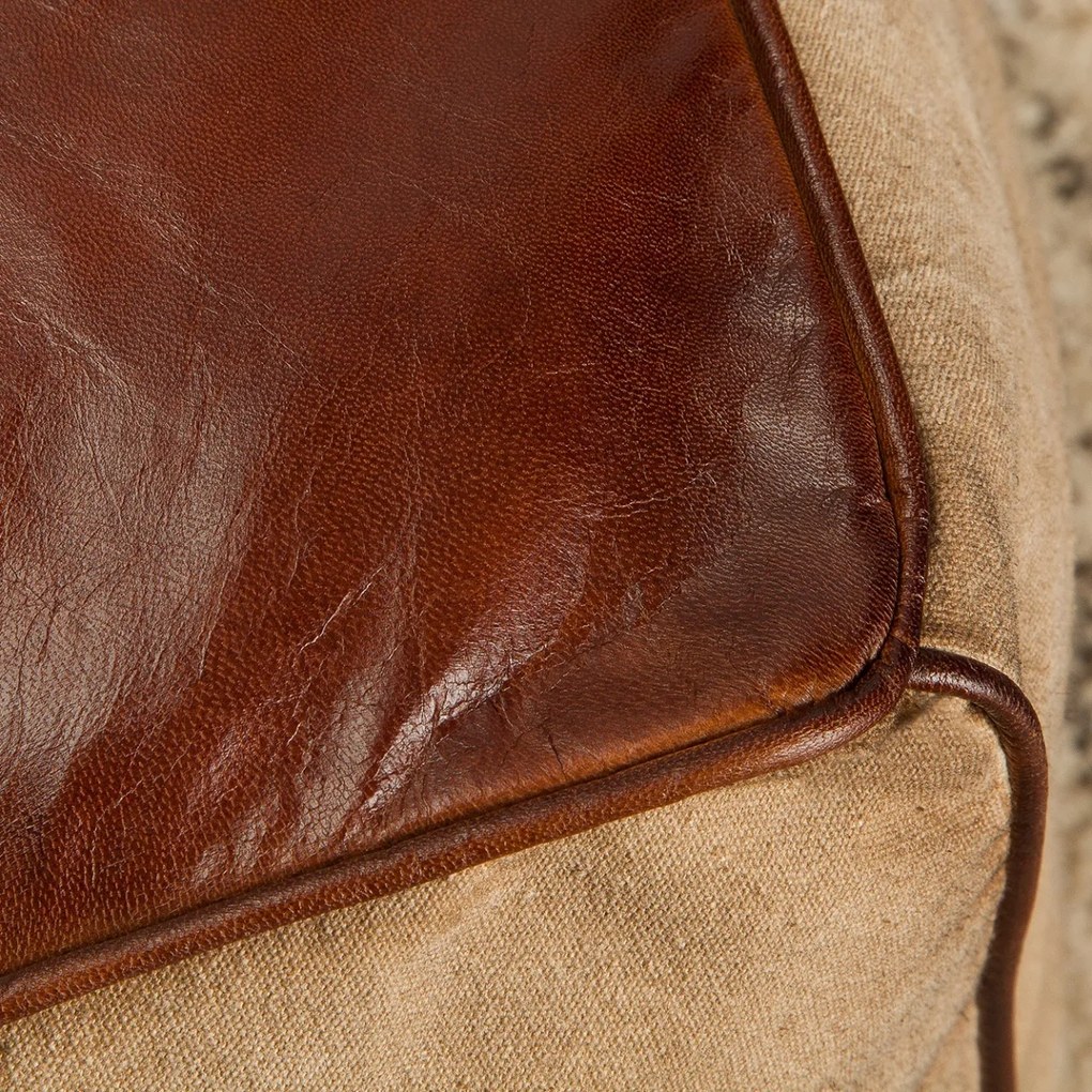 Taburete design Retro Mustang 45cm, piele maro/ in A-39525 VC