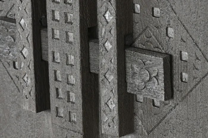 Dulap, gri, din lemn masiv sculptat, Mystic