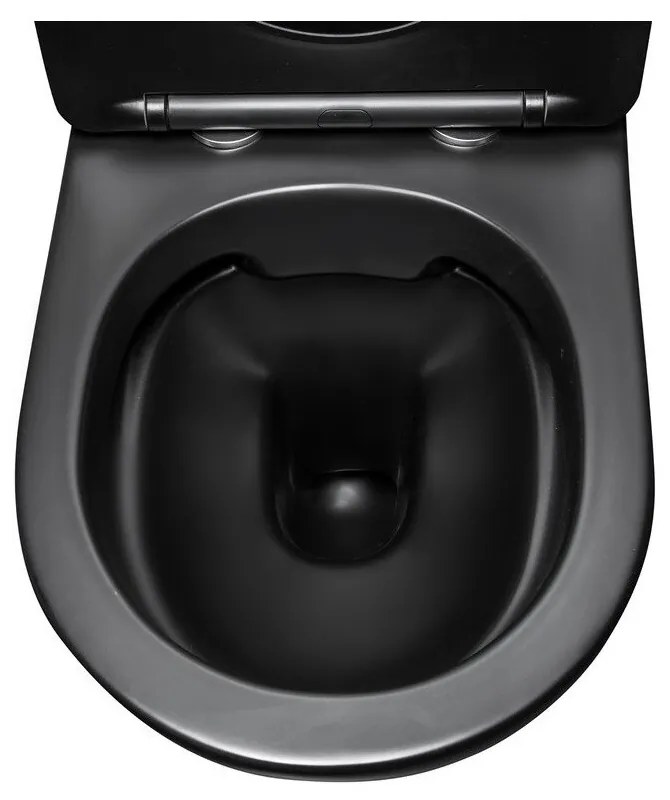 Toaletă fără ramă Milos BLM, montată pe perete