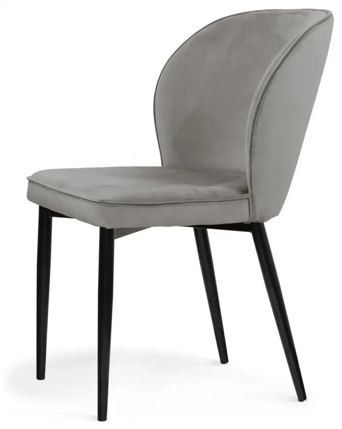 Scaun tapitat Aine gri inchis/negru h87 cm