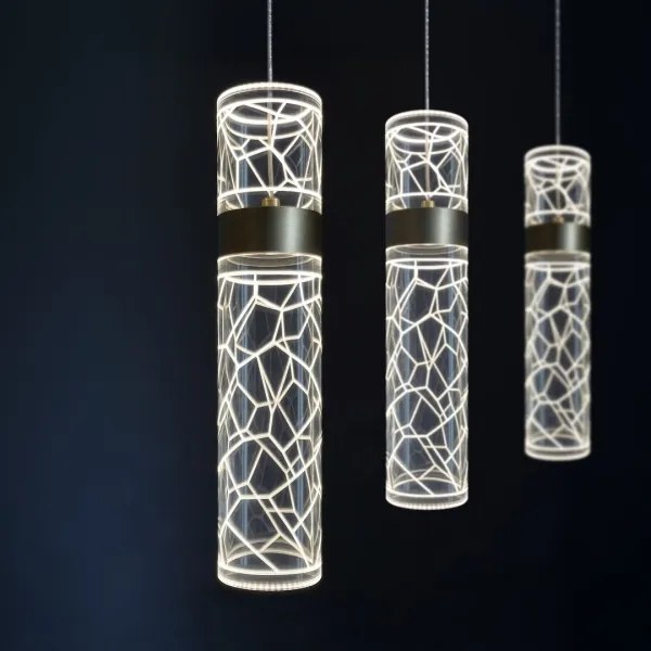 Lustră LED suspendată pe cablu LAGOS, 24W/230V, auriu