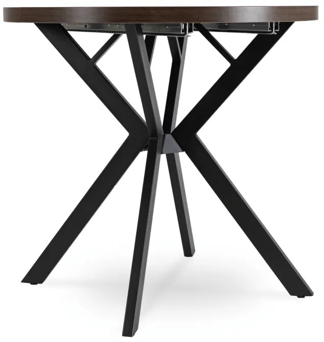 JAKS Masa rotundă extensibilă 80 - 160 cm nuc Dorian