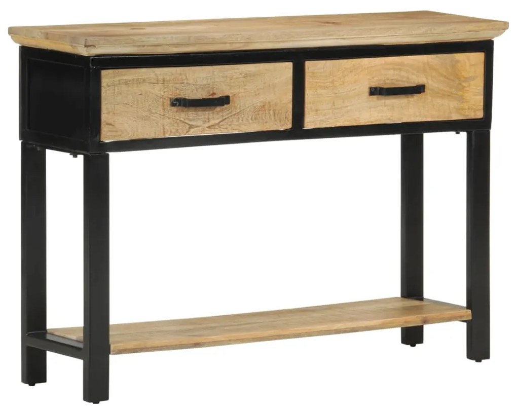 vidaXL Masă consolă, 110x30x75 cm, lemn masiv de mango brut