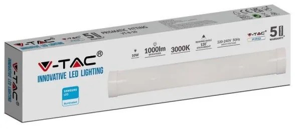 Corp de iluminat liniar cu LED cip SAMSUNG 10W, 1000lm, 3000K, 30cm V-TAC
