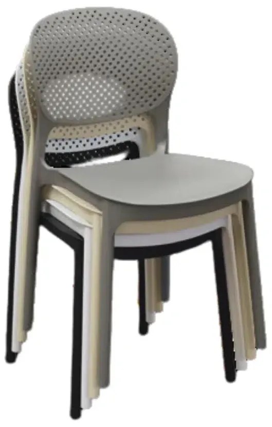 SCAUN PERLA -POLIPROPILENA-HORECA - NEGRU