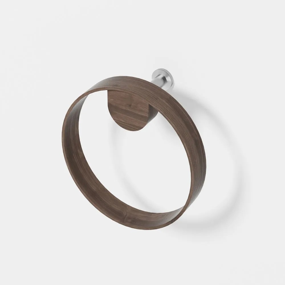 Suport de perete pentru prosoape din lemn de nuc Wireworks Yoku