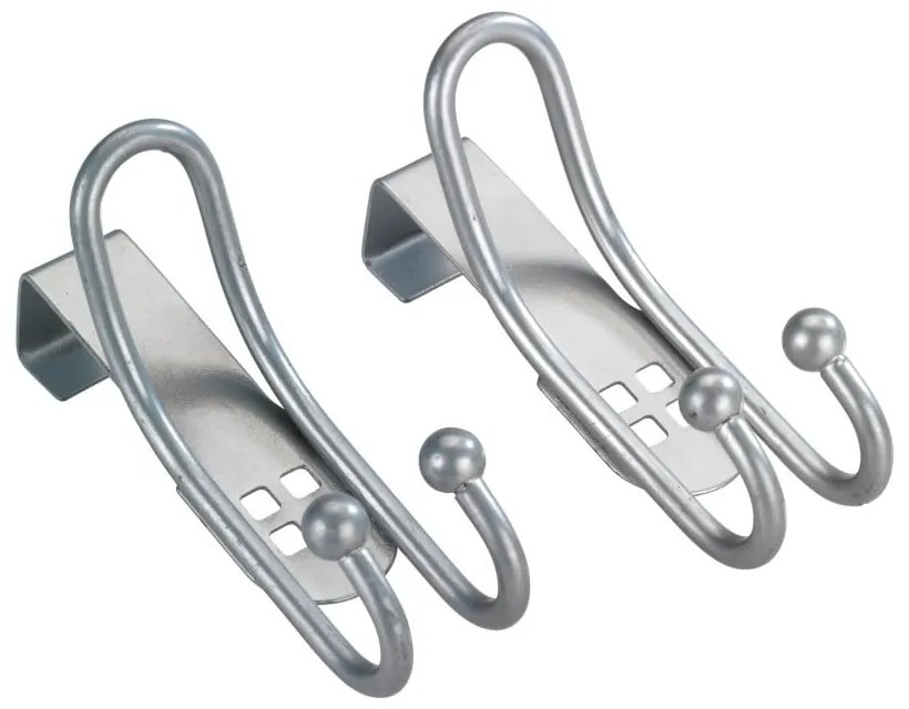 Set 2 cârlige suspendate pentru ușă Wenko Door Hook, argintiu