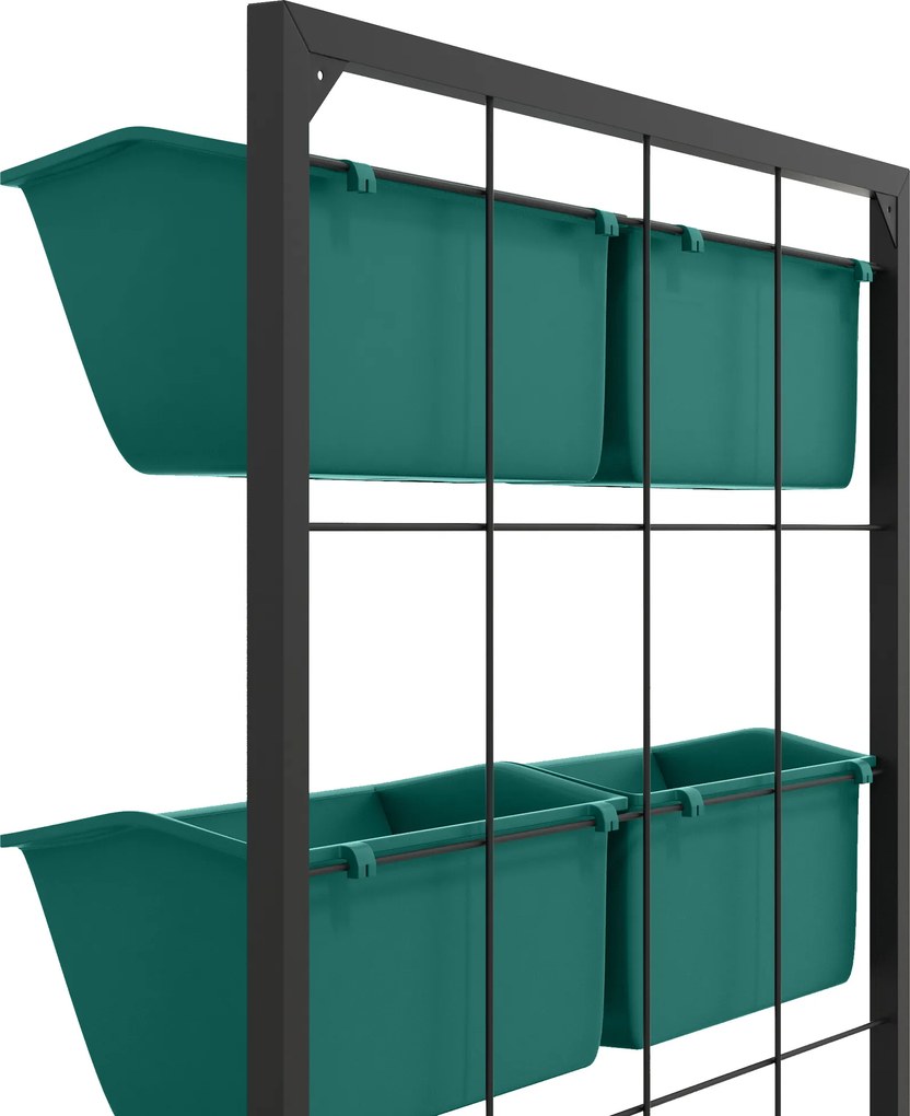 Outsunny Jardiniera de perete pe 3 nivele cu 6 ghivece pentru int | Aosom Romania