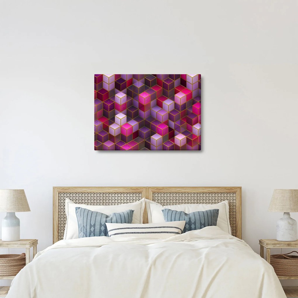 Tablou - Cuburi violet (70x50 cm)
