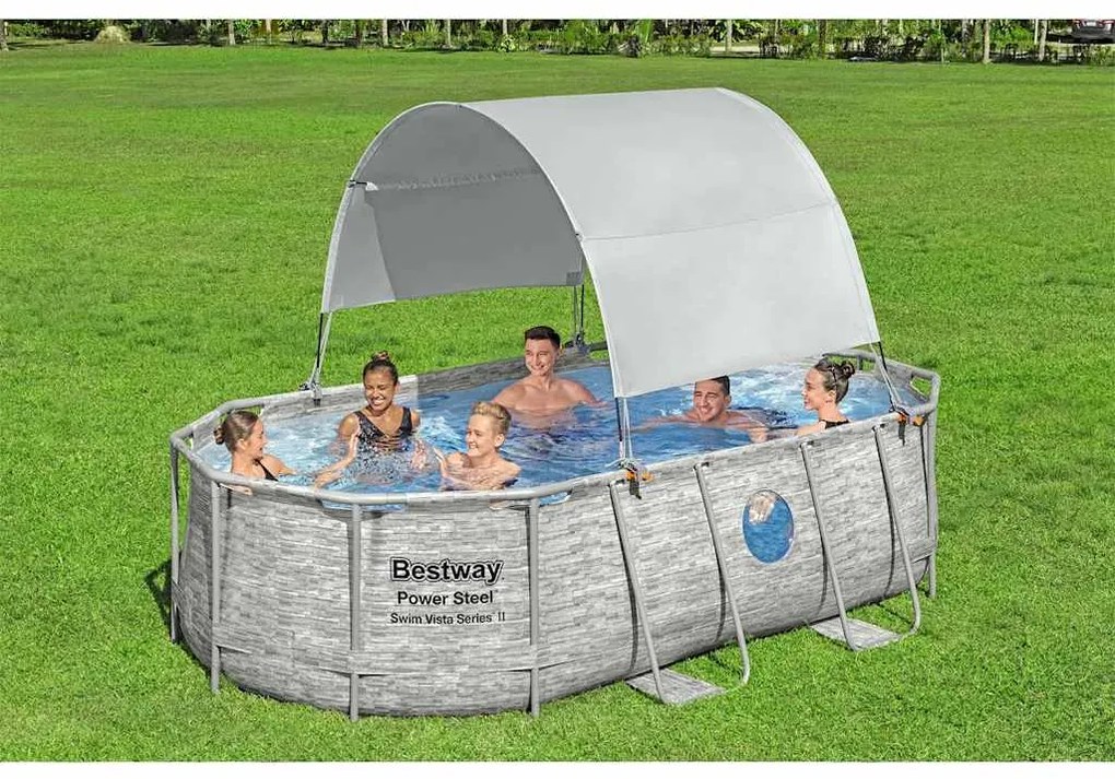 Bestway Copertină pentru piscină supraterană, alb