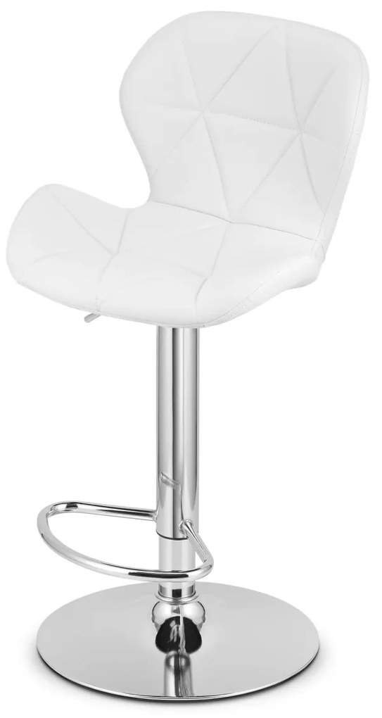 Scaun de bar alb WEST din piele ecologica