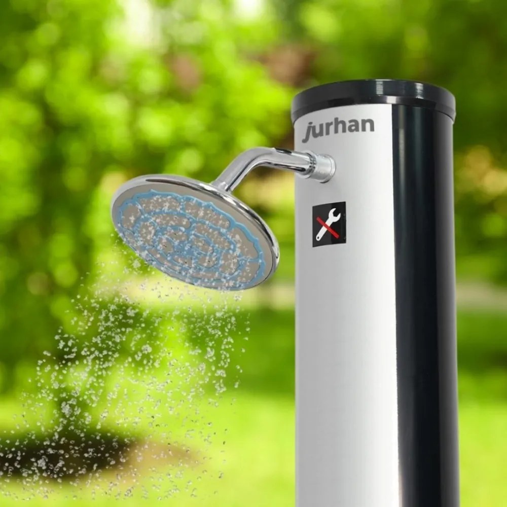 Duș solar KARIBIK, 35 l, argintiu/negru Jurhan