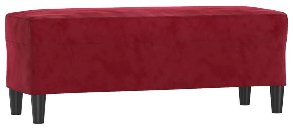 349425 vidaXL Bancă, roșu vin, 100x35x41 cm, catifea
