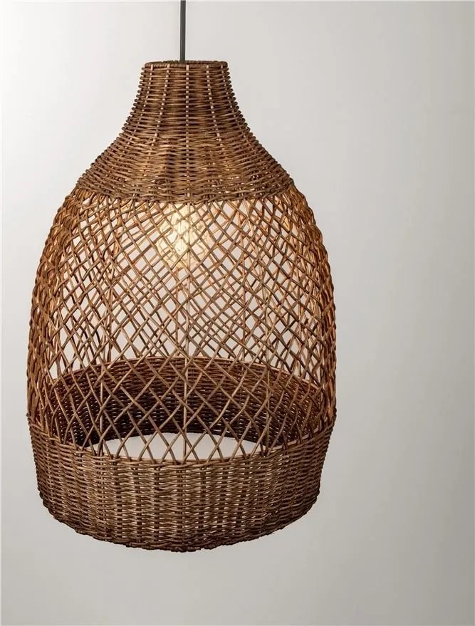 Lustra/Pendul ratan design natural SOLITA maro