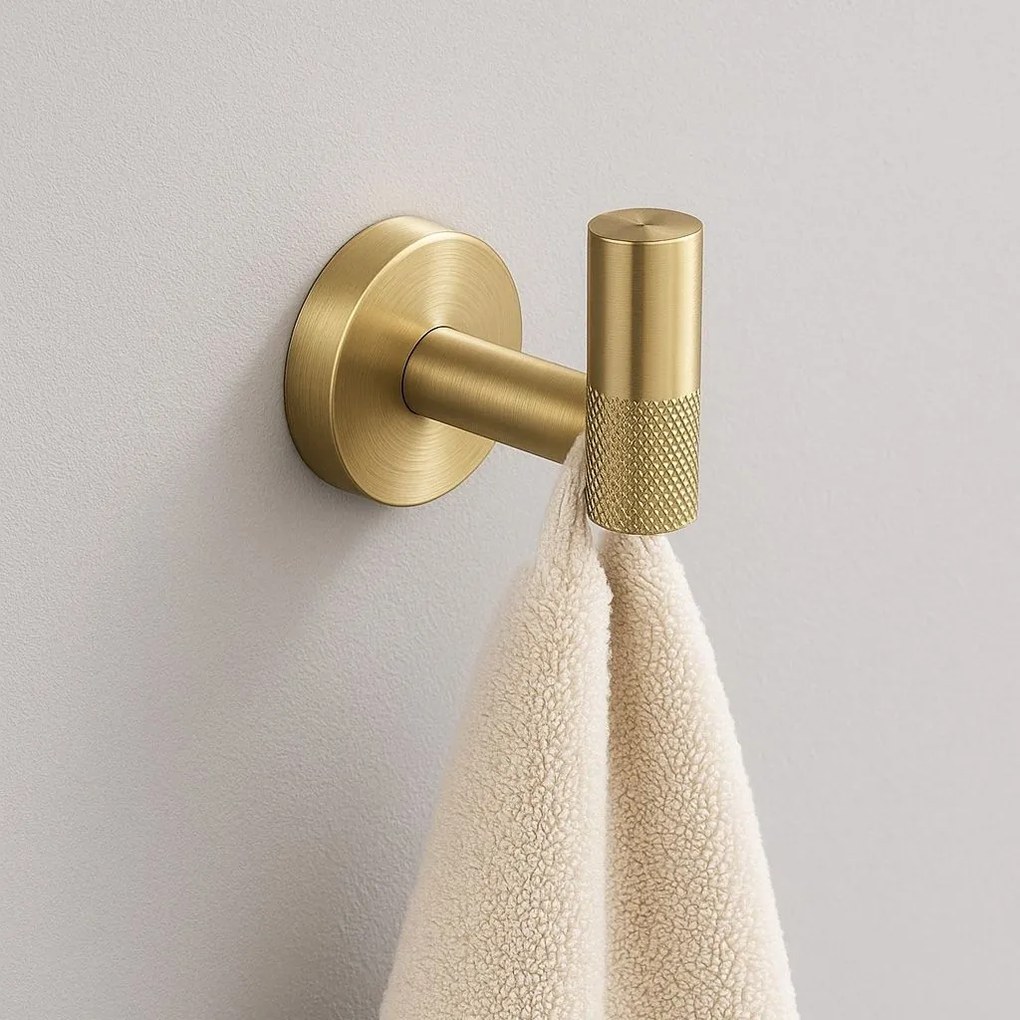 Cuier de baie 6606 Modern Brush Gold