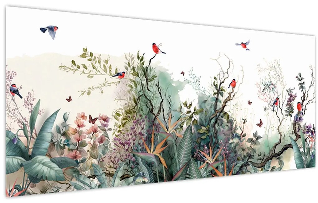 Tablou - Peisaj natural, acvariu (120x50 cm)