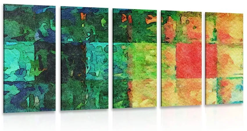 Tablou 5-piese artă colorată