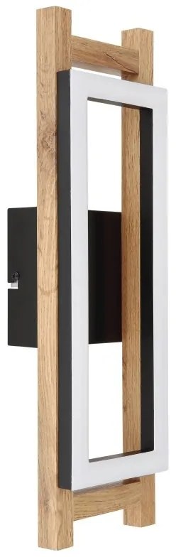 Aplica LED de perete design modern ILLA negru, maro