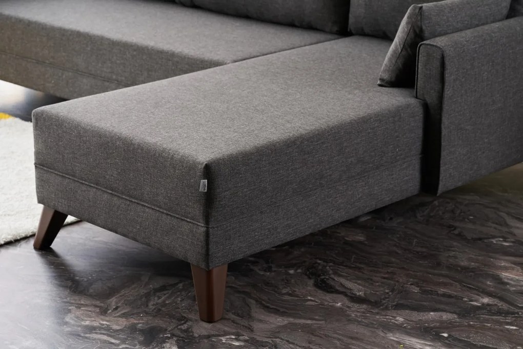 Canapea extensibilă Bellina 1 (antracit) (D). 1063019