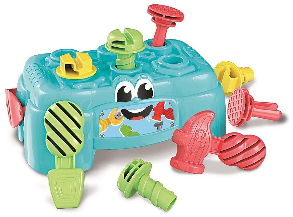 Colorat Fix-It banc de lucru și cutie de unelte cu unelte Clementoni