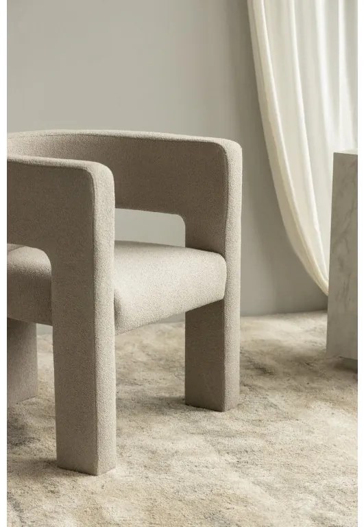 Fotoliu de design bej inchis ALPAH LOOP