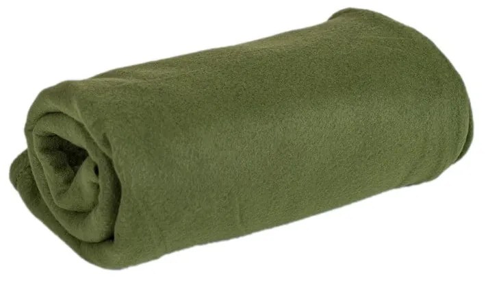 Pătură verde măslină din fleece 200x150 cm - JAHU collections