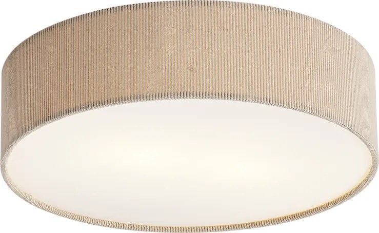 Plafonieră modernă gri-maroniu cu abajur de catifea 38cm 2 lumini - Luz