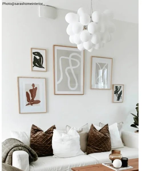 Lustră pe cablu ByRydens 4200440-5002 GROSS 8xG9/4W/230V alb