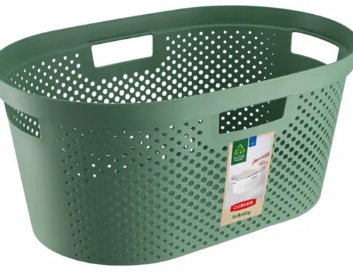 Curver Coș pentru rufe curate Infinity 39 l, verde