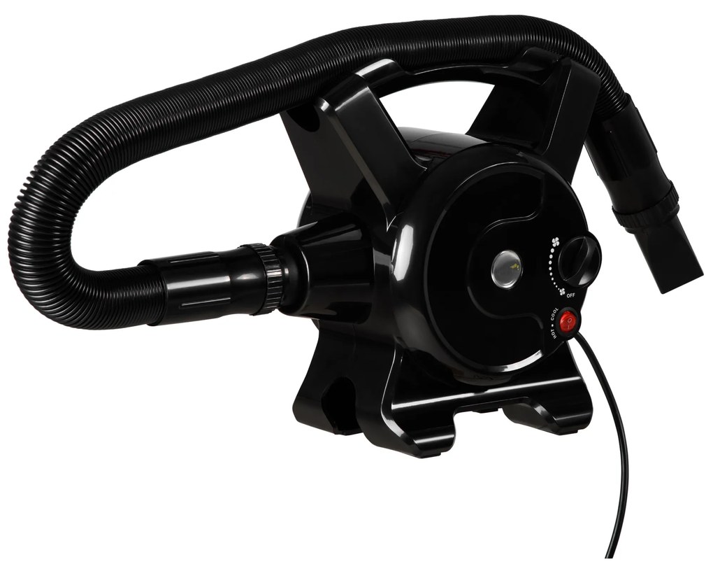 Uscator pentru caini PawHut cu viteze reglabile si 3 accesorii incluse, 2400w, Negru | Aosom RO