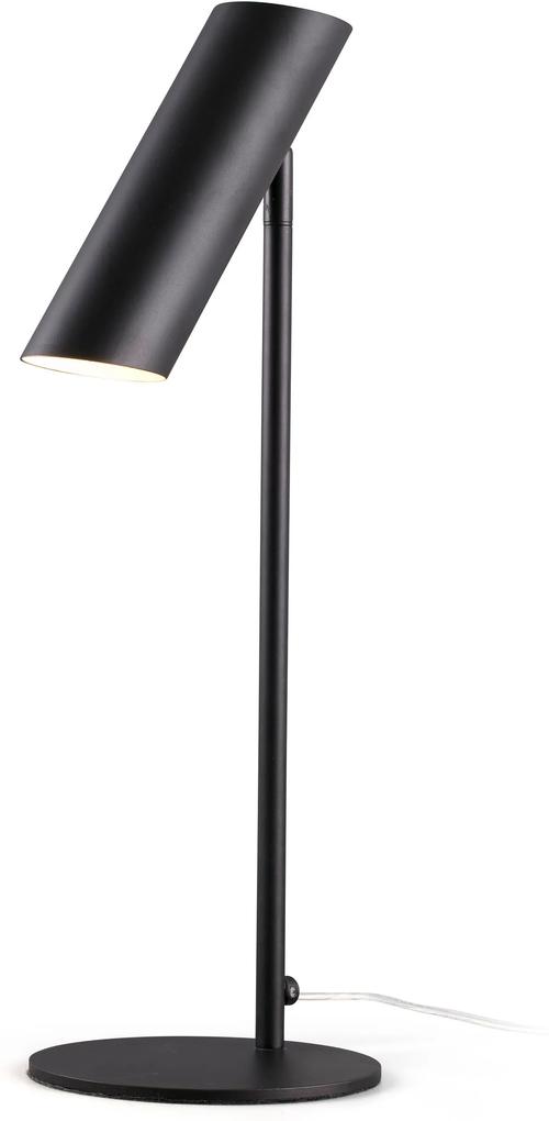 LINK 1xGU10 - Lampă de masă neagră cu finisaj alb din oțel