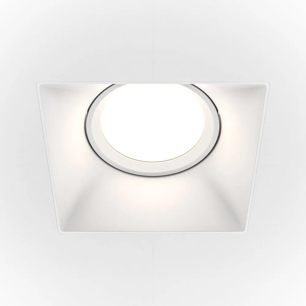 Spot incastrabil design tehnic Dot alb 11,2x11,2cm