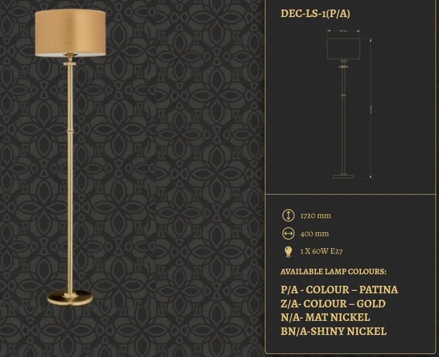 Lampadar design clasic realizat manual Decor