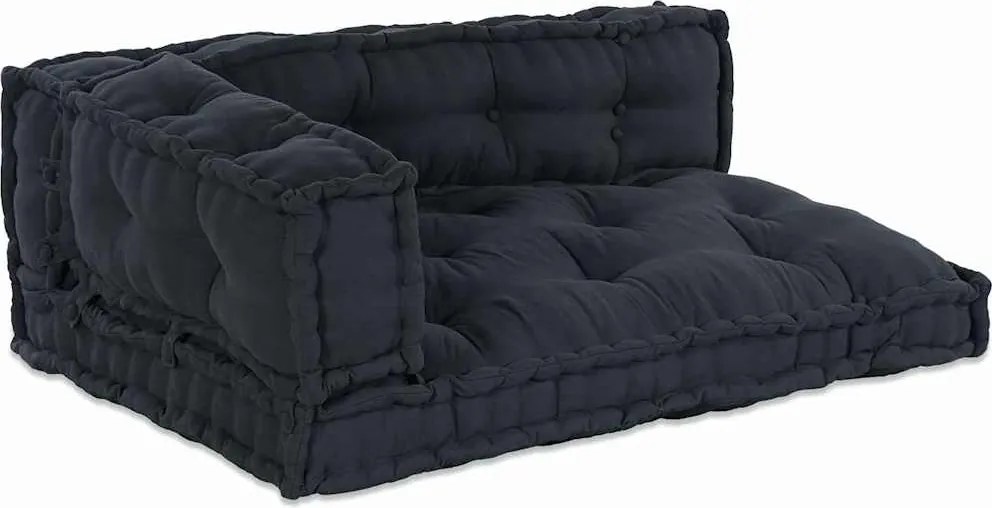 vidaXL Sofa modular patchwork 3 pcs Antracit 120 x 80 x 38 cm țesătură