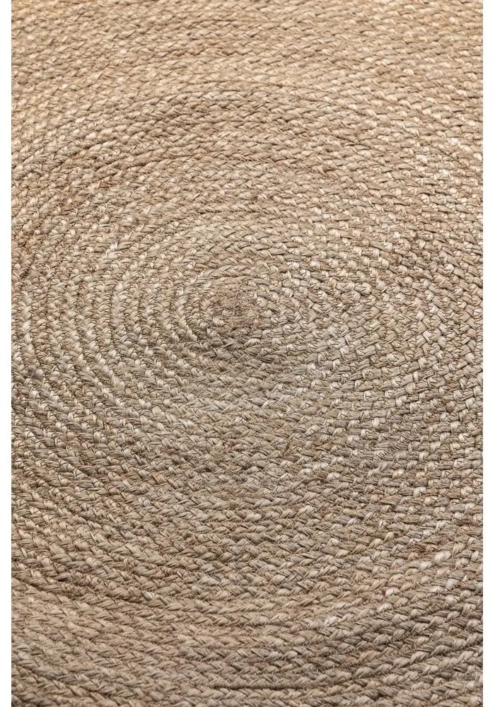 Covor grej reversibil rotund din iută ø 140 cm Braided – Hanse Home
