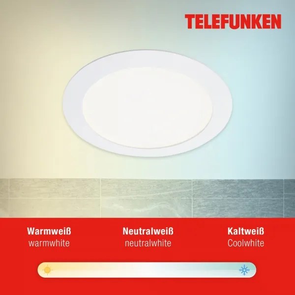 Telefunken 309406TF - Corp de iluminat încastrat LED RGBW dimerizabil FRAME LED/12W/230V, alb