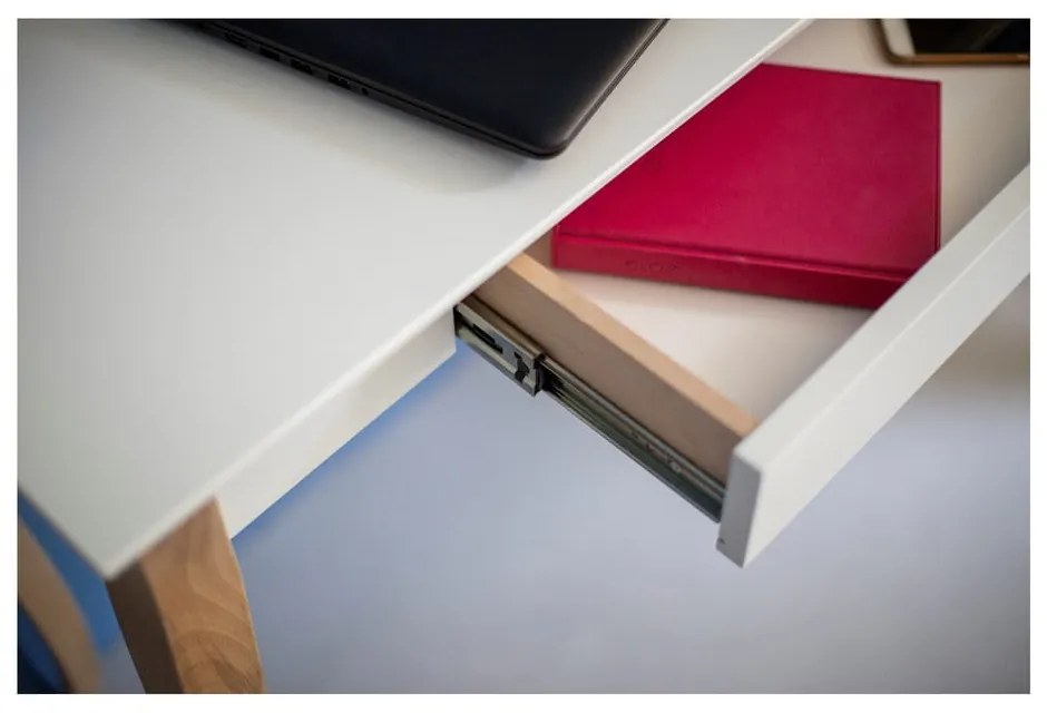 Birou Ragaba Lillo, lungime 65 cm, alb