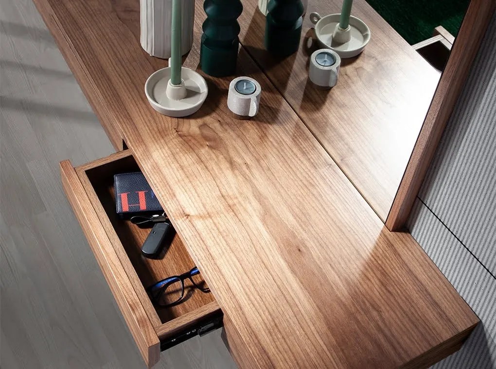 Oglinda de perete verticala cu raft tip consola Alline