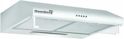 Hota Hausberg HB-1225, Putere de absorbtie 420 mc/h, 2 motoare, 60cm, Filtru aluminiu, Alb HB-1225