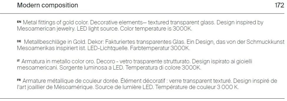 Lustra LED, pendul design modern Maya auriu