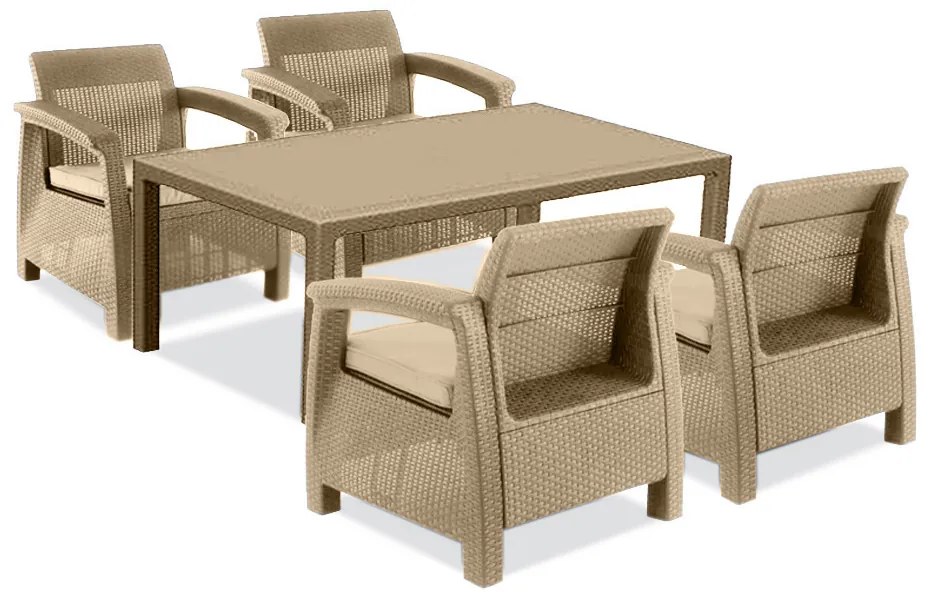 Set de mobilier de grădină Corfu Duo cu masă Melody