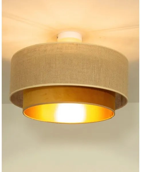 Plafonieră SARTA 1xE27/60W/230V Ø 45 cm cupru/iută