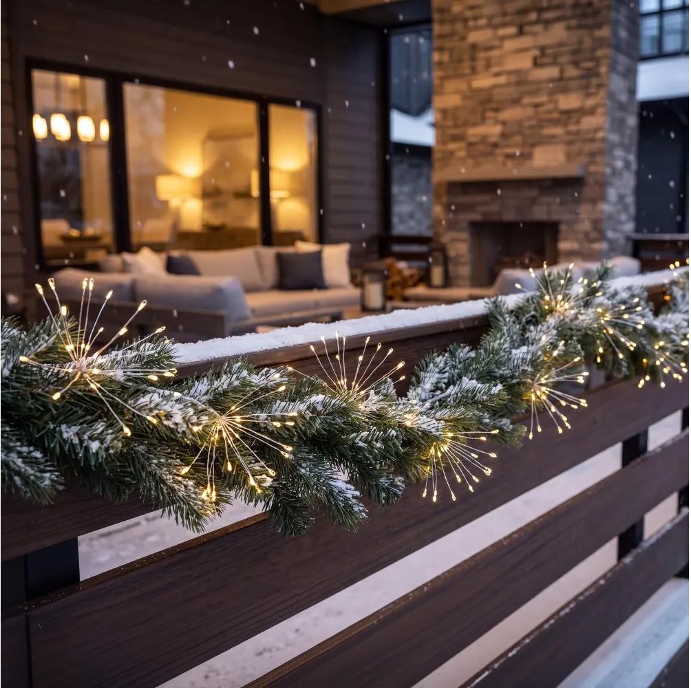 BRILAGI - LED Ghirlandă de exterior pentru Crăciun 300xLED 7m IP44 alb cald efect de artificii